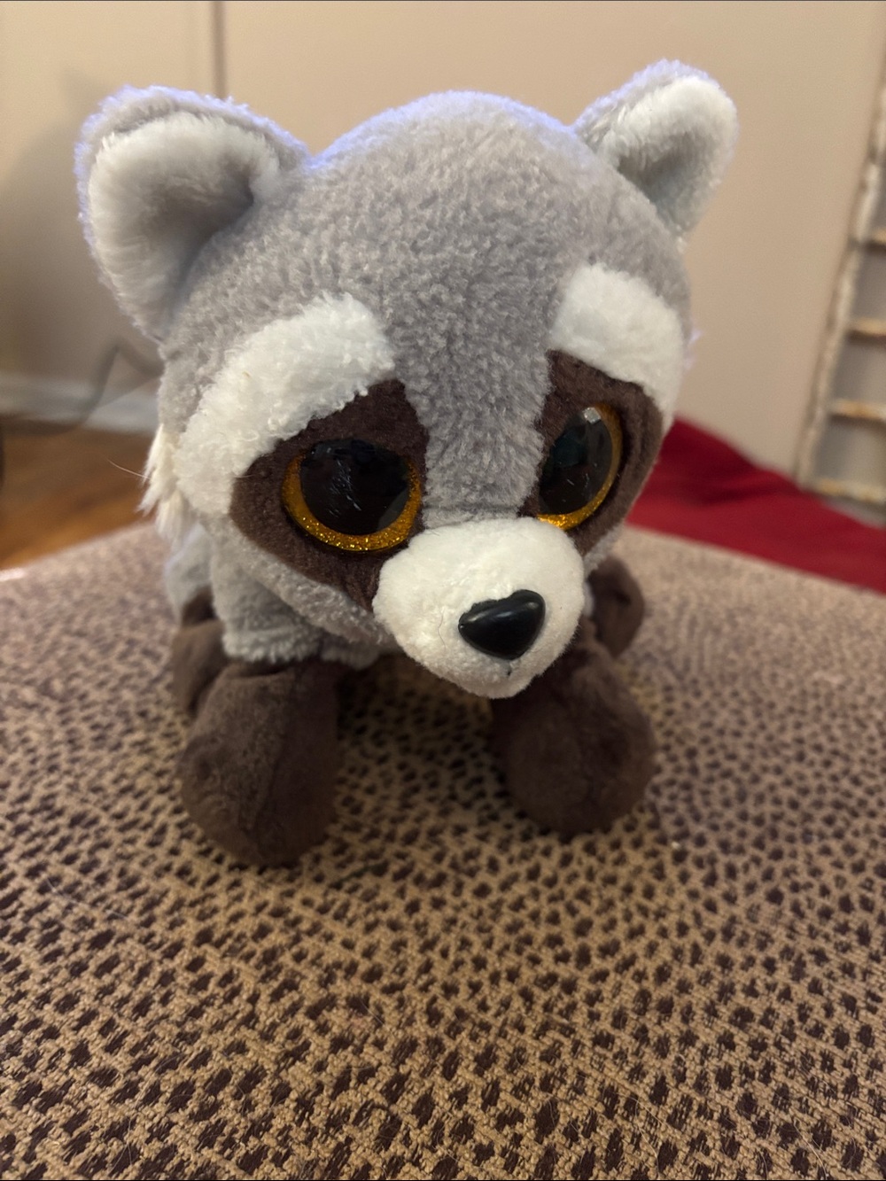 Gray Plush Raccoon Stuffed Animal